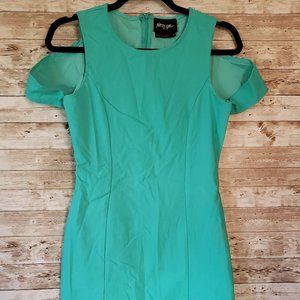 Nasty Gal Aqua Clubbing Dress Size M